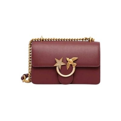 PINKO дамска чанта Love One mini dark red