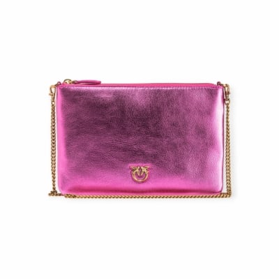 PINKO дамски клъч Flat Classic Nappa fuchsia