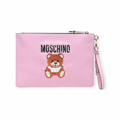 Moschino Couture дамски клъч Teddy Embroidered Clutch Soft