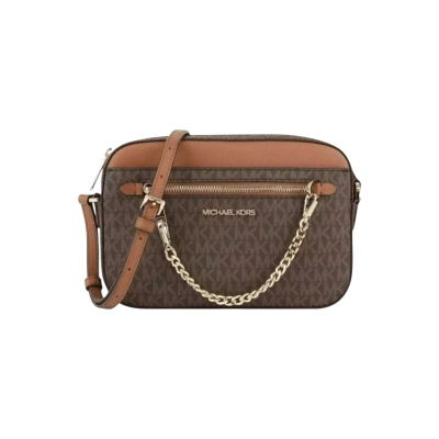MICHAEL KORS дамска чанта Jet Set logo brown