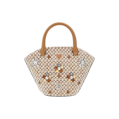GUESS дамска чанта HWWE95 BEAUVOIR tote beige