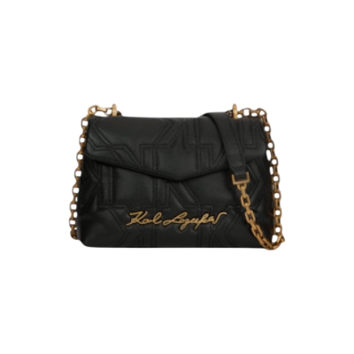 KARL LAGERFELD дамска чанта K/Kurl caviar bronz
