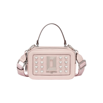 KARL LAGERFELD дамска чанта Hearts pins pink