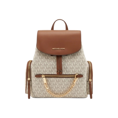 MICHAEL KORS дамска раница Jet Set Item Chain Backpack vanilla