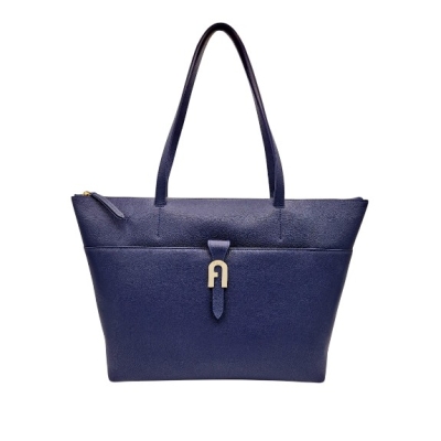 FURLA дамска чанта Miasofia L tote blue