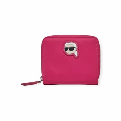 KARL LAGERFELD дамски портфейл K/IKONIK 2.0 NYLON SM ZIP pink