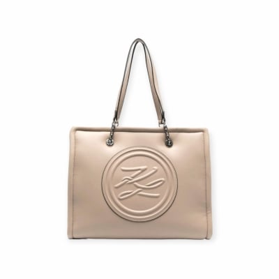 KARL LAGERFELD дамска чанта K/AUTOGRAPH SOFT LG TOTE beige