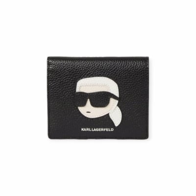 KARL LAGERFELD дамски портфейл K/IKONIK 2.0 LEATHER BIFLD black