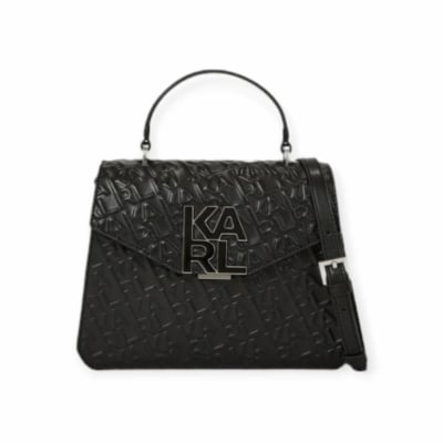 KARL LAGERFELD дамска чанта K/KARL LOGO TOP HANDLE BLACK