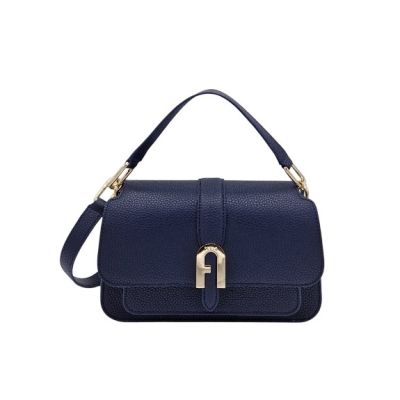 FURLA дамска чанта Miasofia S top handle blue