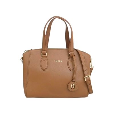 FURLA дамска чанта Minerva S satchel caramel