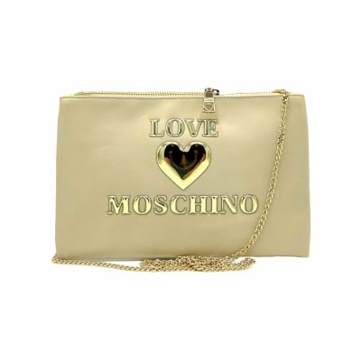 Love Moschino дамски клъч Creme