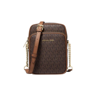 MICHAEL KORS дамска чанта за телефон Jet Set Travel NS Chain logo brown