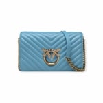 PINKO дамска чанта LOVE CLICK CLASSIC NAPPA BLUE