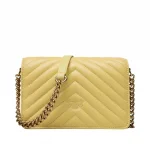 PINKO дамска чанта LOVE CLICK MINI NAPPA JEWEL yellow