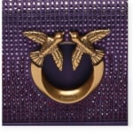 PINKO дамска мини чанта Love Click Micro Full strass purple