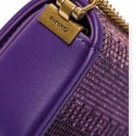 PINKO дамска мини чанта Love Click Micro Full strass purple