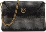 PINKO дамска чанта SOFT ENVELOPE FULL STRASS BLACK