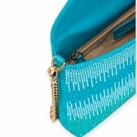 PINKO дамска чанта SOFT ENVELOPE FULL STRASS BLUE