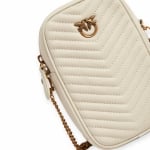 PINKO дамска мини чанта за телефон Love Classic Icon Chevron white