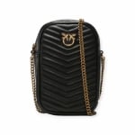 PINKO дамска мини чанта за телефон Love Classic Icon Chevron black