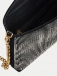 PINKO дамска чанта SOFT ENVELOPE FULL STRASS BLACK