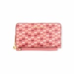 MICHAEL KORS голям портфейл Jet Set travel monogram pink