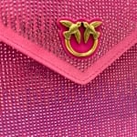 PINKO дамски клъч Flat Full Strass fuchsia