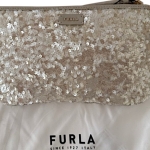 FURLA дамски клъч Classic XL sequins beige