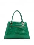 GUESS дамска чанта Stephi Croc green