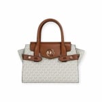 MICHAEL KORS дамска чанта Carmen cream logo