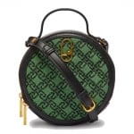 LIU JO дамска кръгла чанта Jacquard green round