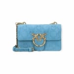 PINKO дамска чанта   LOVE ONE  MINI CL suede blue