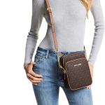 MICHAEL KORS дамска чанта за телефон Jet Set Travel NS Chain logo brown
